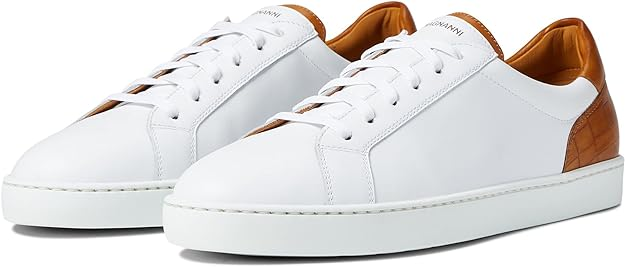 white leather sneakers magnanni costa lo 