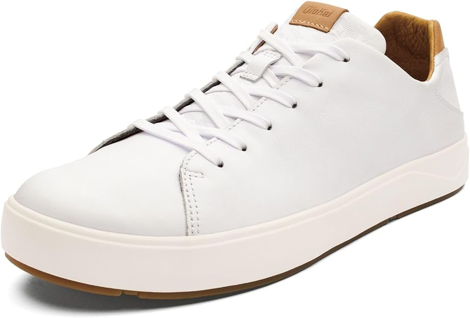 white leather sneakers olukai lae'ahi mens's leather sneaker 