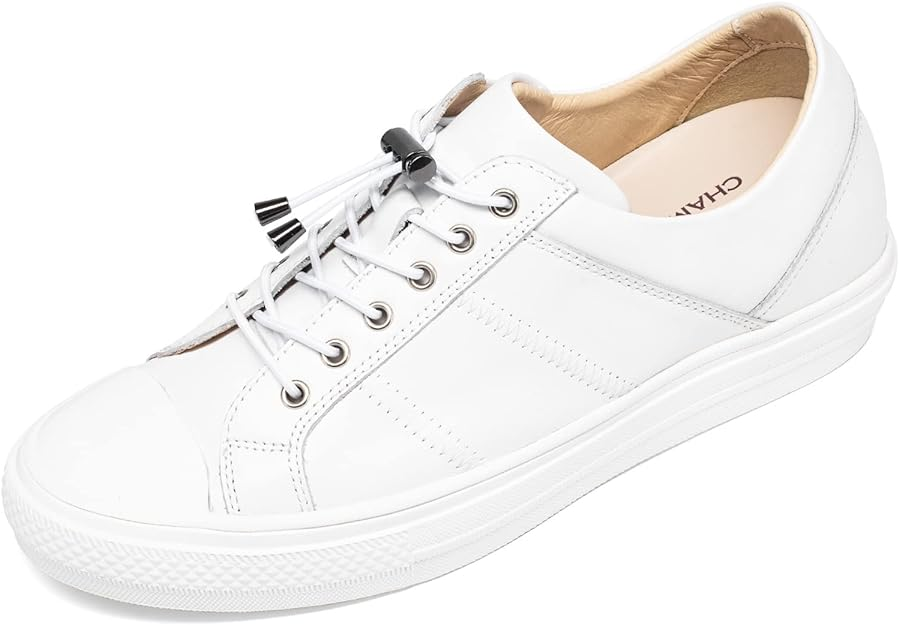 white leather sneaker chamaripa elavator shoes